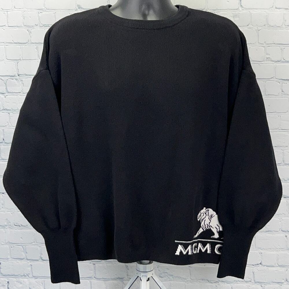 Maceoo x MGM Grand Casino Las Vegas Sweater Long Sleeve Black Mens L Large